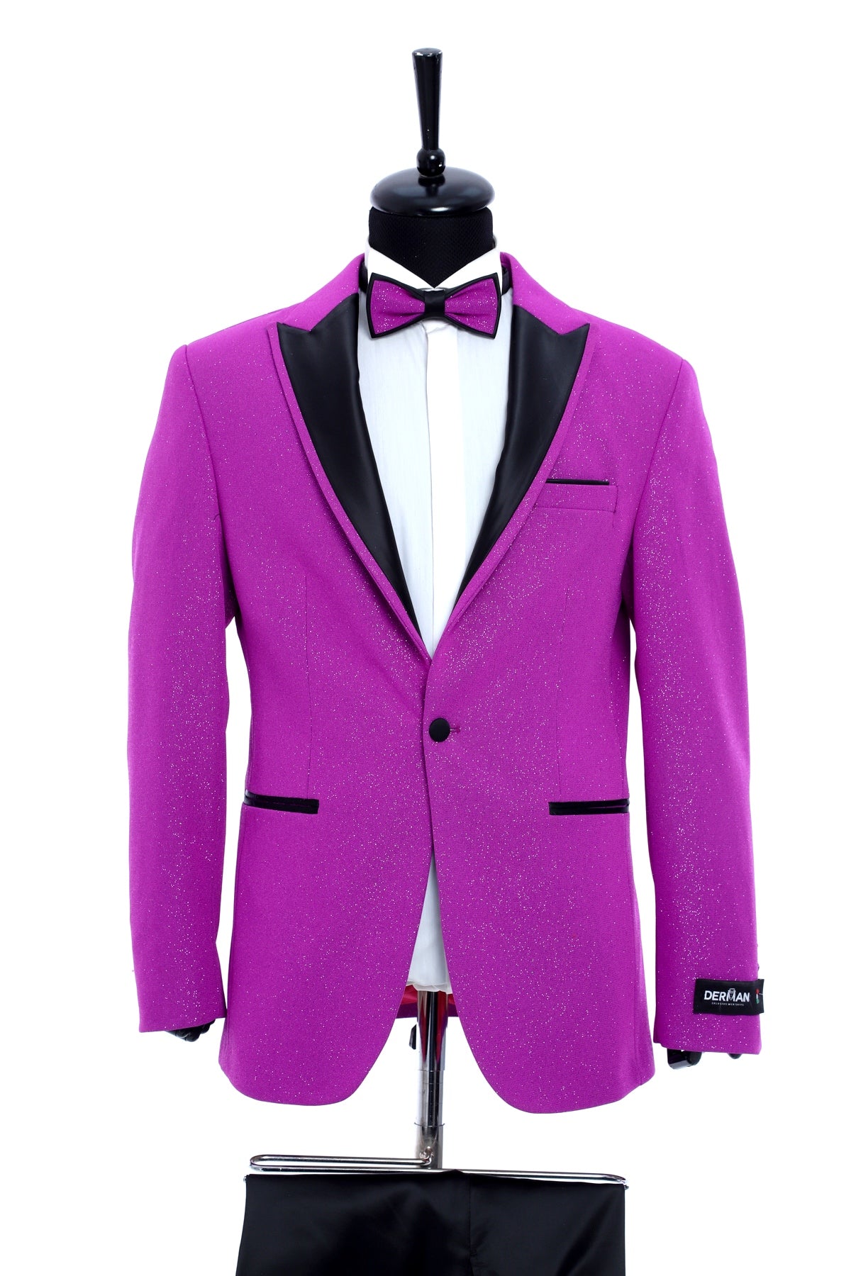 Lilac Pointed Collar Silvery Classic 2 Piece Tuxedo
