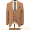 Cinnamon Patterned Fabric Luxury Suit 3 Pieces