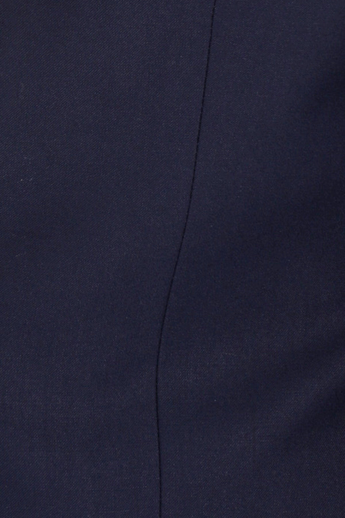 Navy Silvery Detailed Collar Tuxedo 3 Piece Set